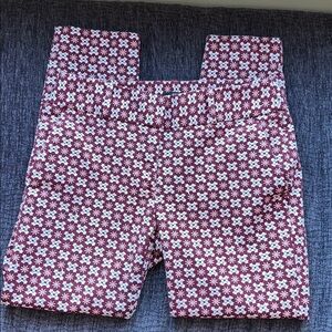LOFT Burgundy, Gray & White Skinny Pants